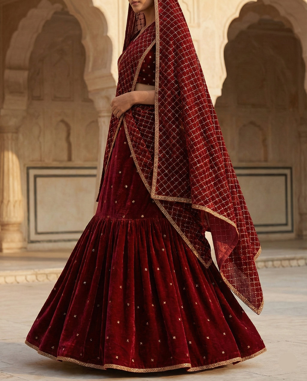 Rangmahal Velvet Lehenga ❤️