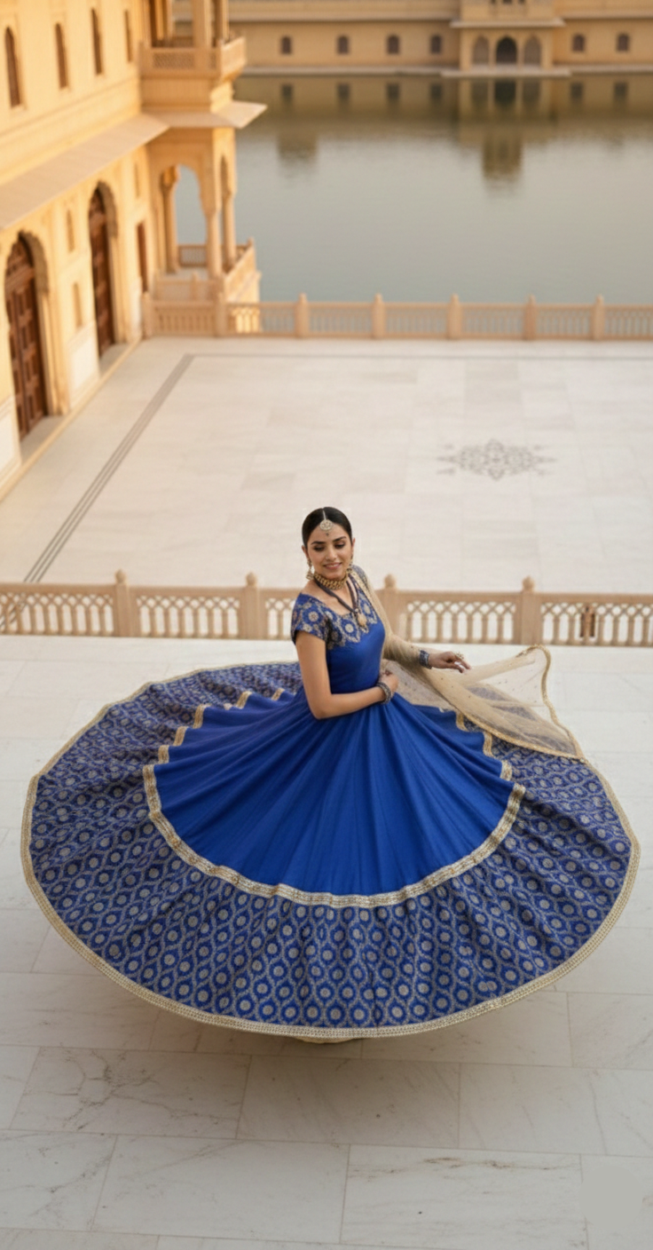 Royal Blue Lehenga
