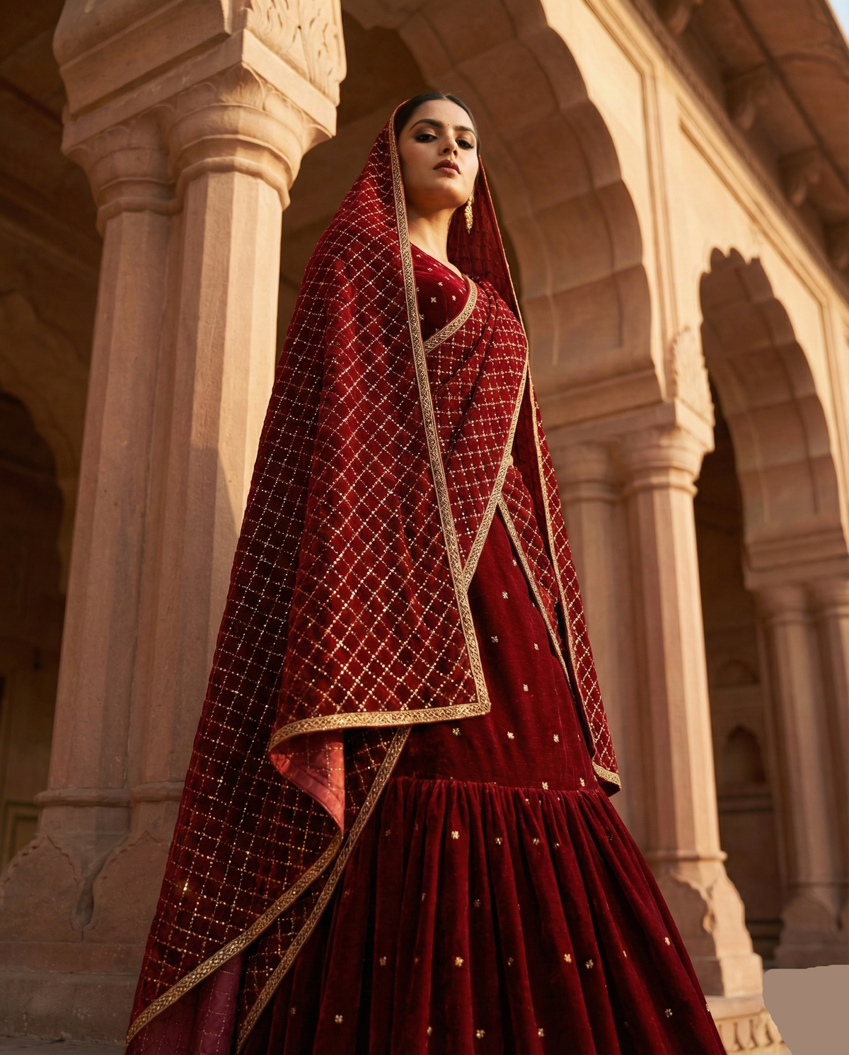 Rangmahal Velvet Lehenga ❤️