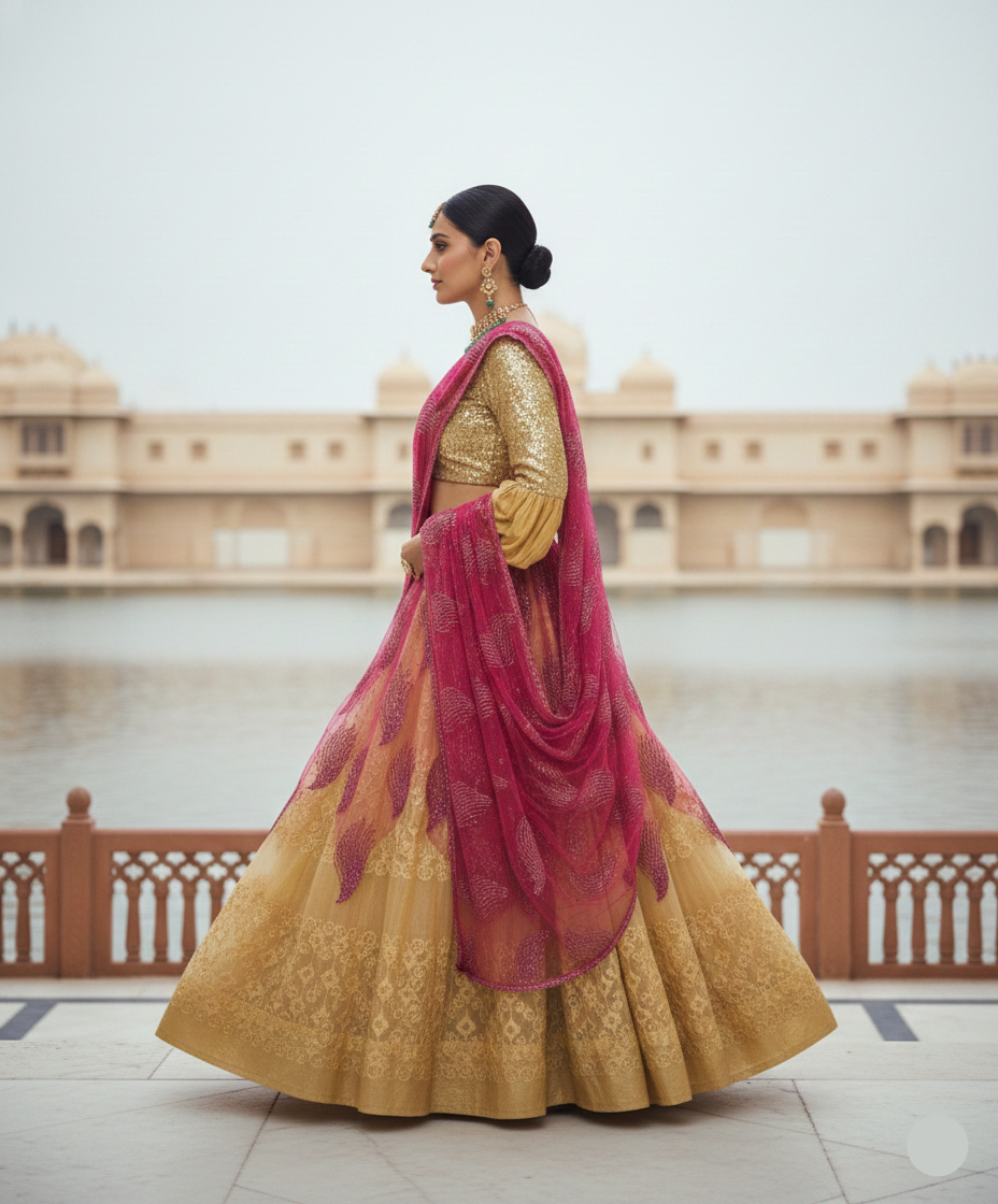 Golden Rani Lehenga