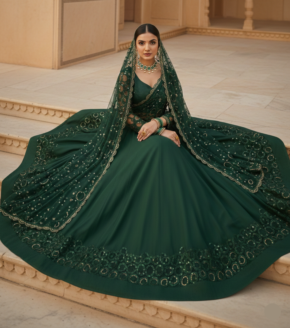 Royal Emerald Saree