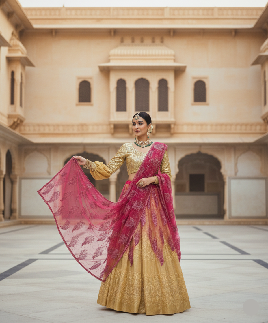 Golden Rani Lehenga