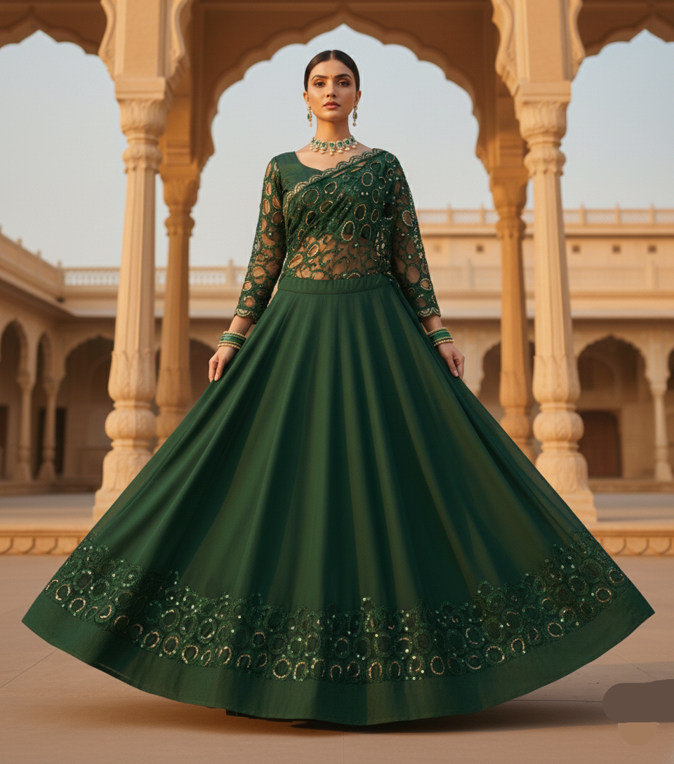Royal Emerald Saree