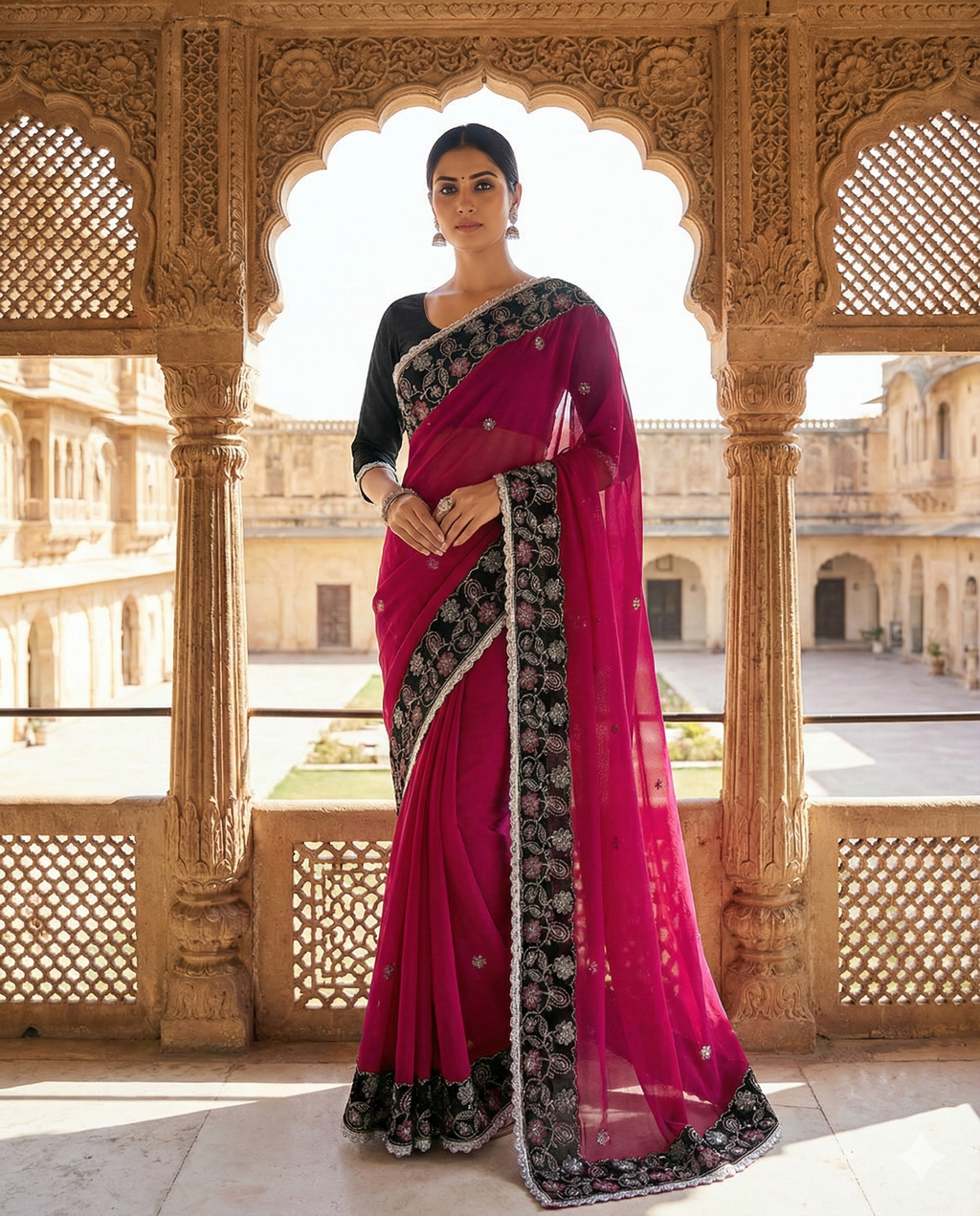 Velvet Rani Saree