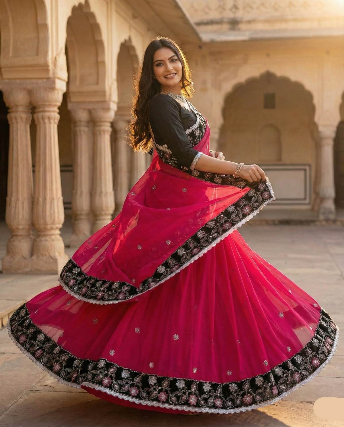 Velvet Rani Saree