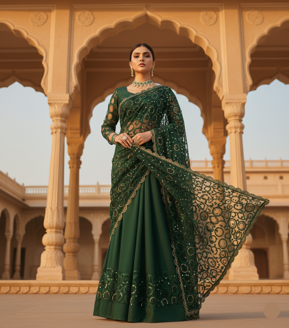 Royal Emerald Saree