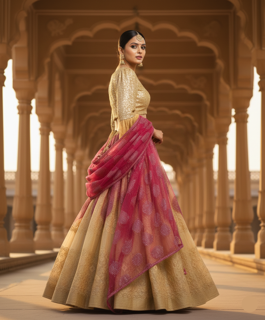 Golden Rani Lehenga