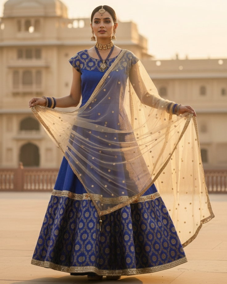Royal Blue Lehenga