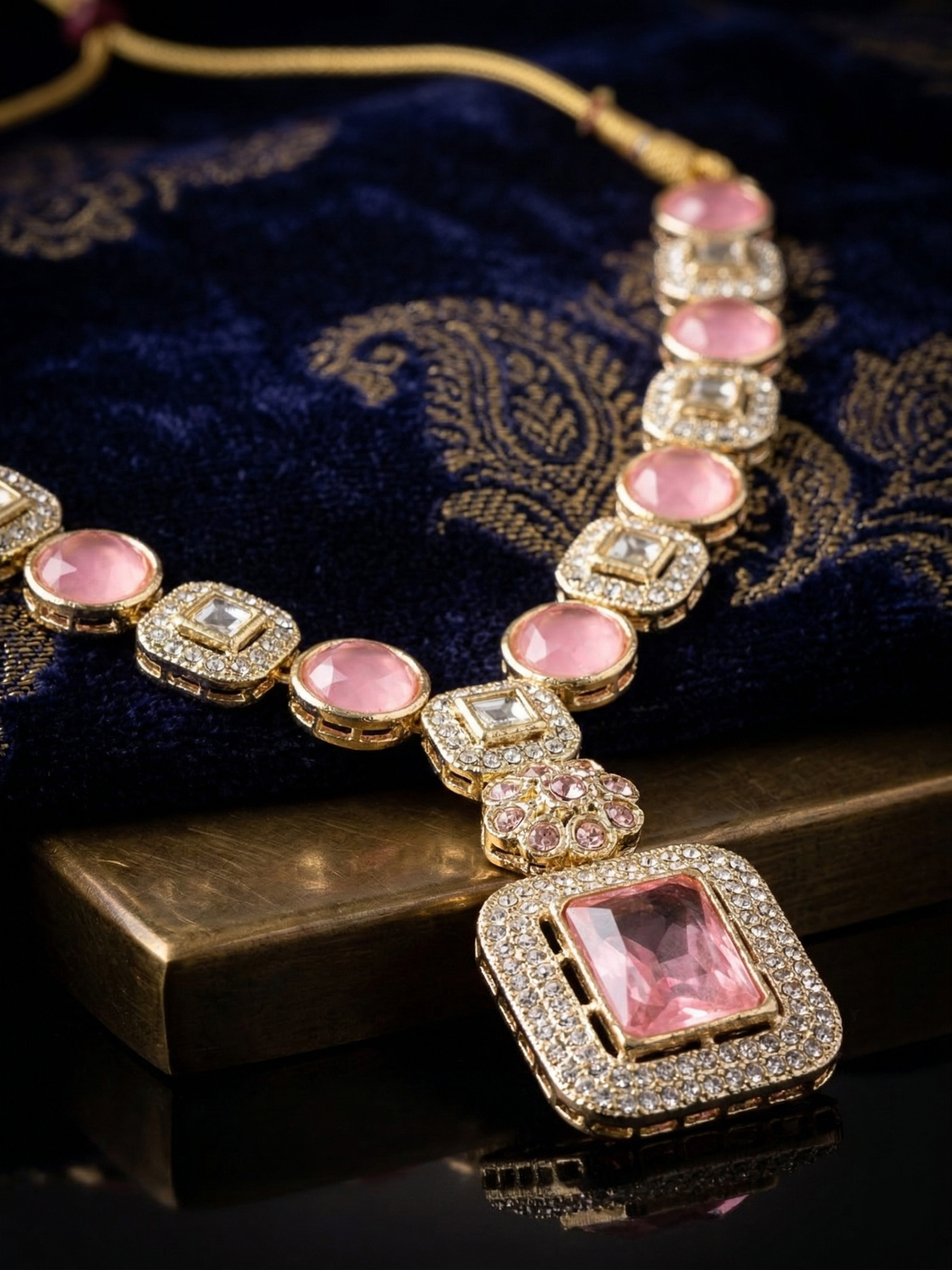 Blush Facet Necklace Set
