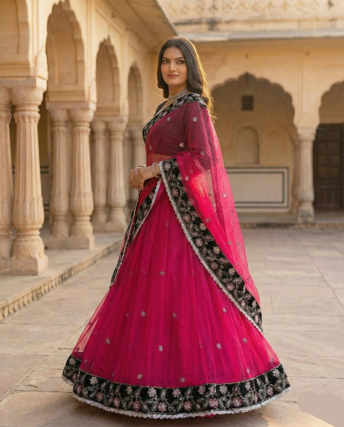 Velvet Rani Saree