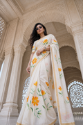 Saffron Meadow Saree