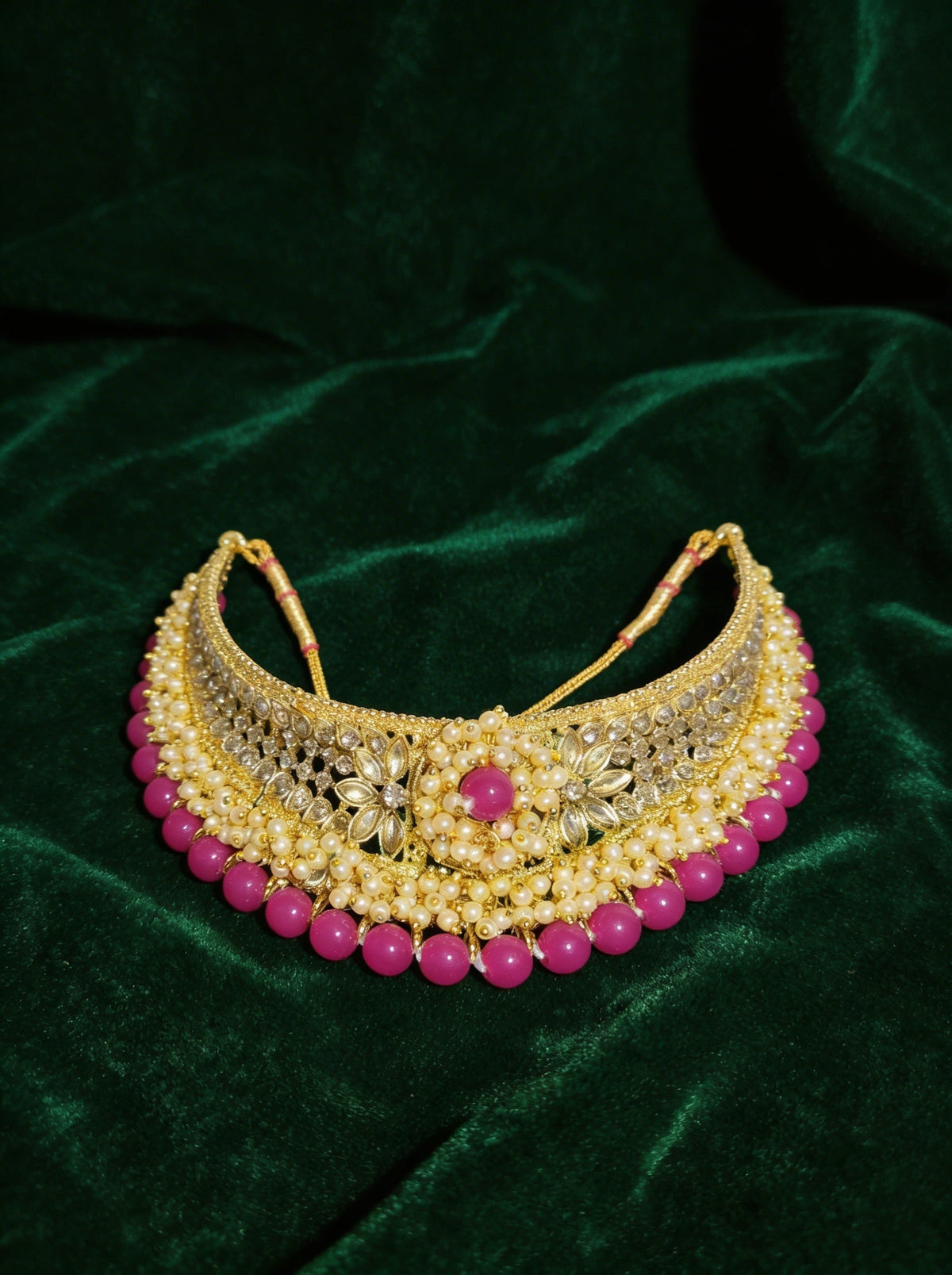 Rosé Fringe Choker Set