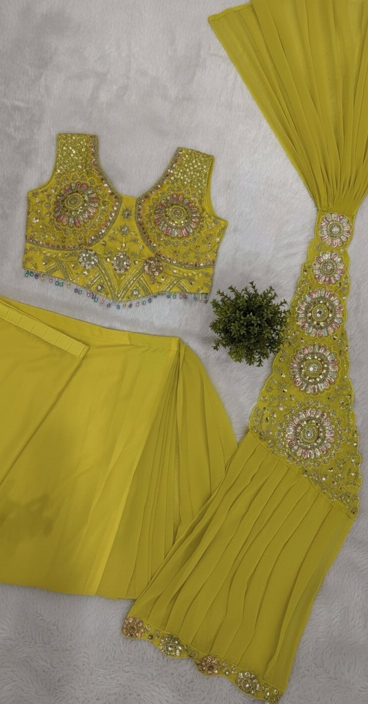 Sunlit Bloom Ready-to-Wear Saree