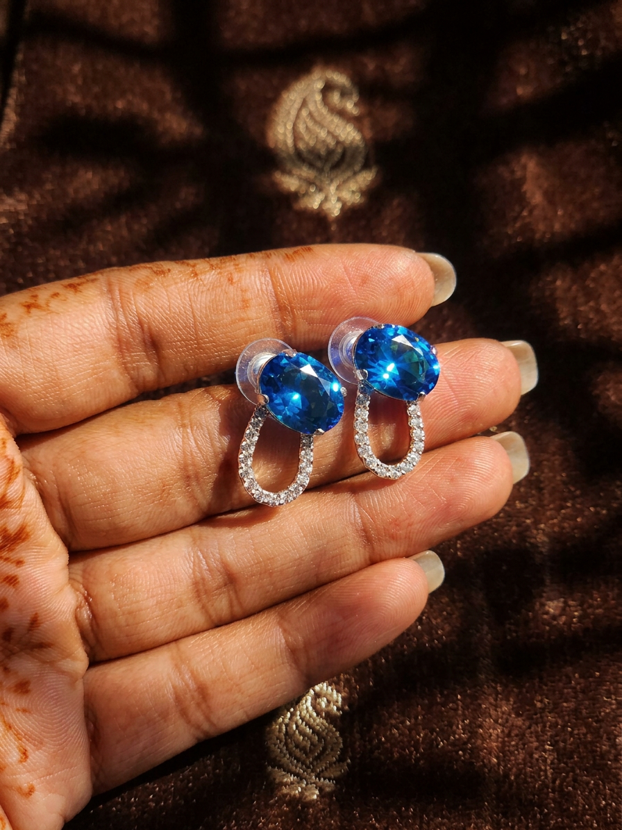 Sapphire Loop Necklace Set